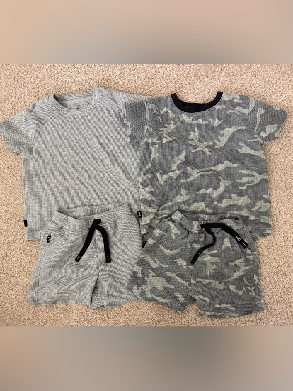 Olive + Scout Camo and Gray Raven Sets 5t